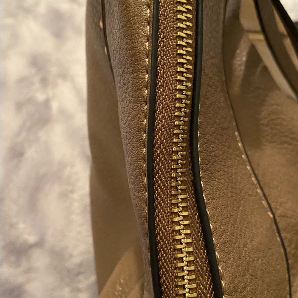 Montana West Tan Leather Shoulder Bag with Studs - Picture 4 of 9